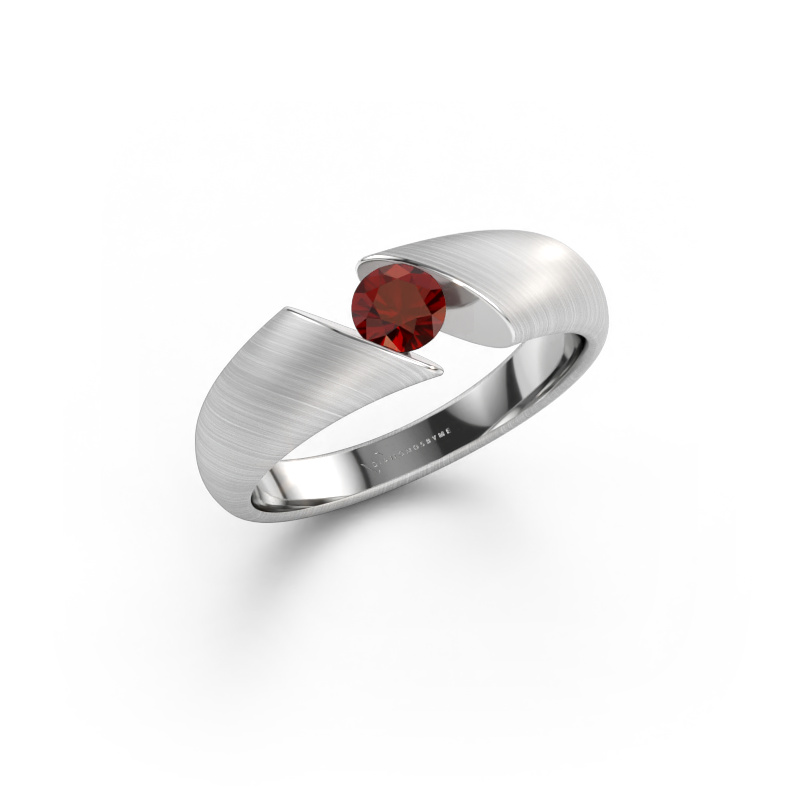 Bild von Ring Hojalien 1 585 Weißgold Granat 4.2 mm