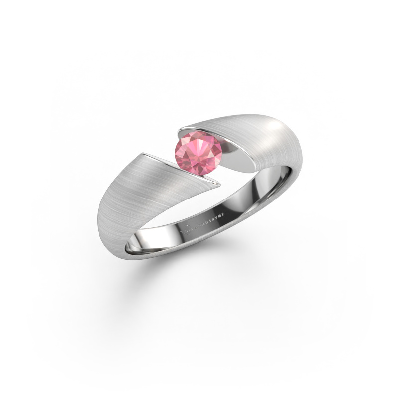 Bild av Ring Hojalien 1 585 vitt guld Rosa turmalin 4.2 mm