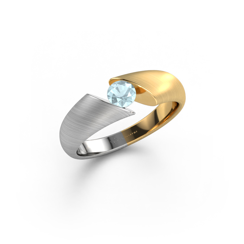 Image of Ring Hojalien 1 585 white gold Aquamarine 4.2 mm