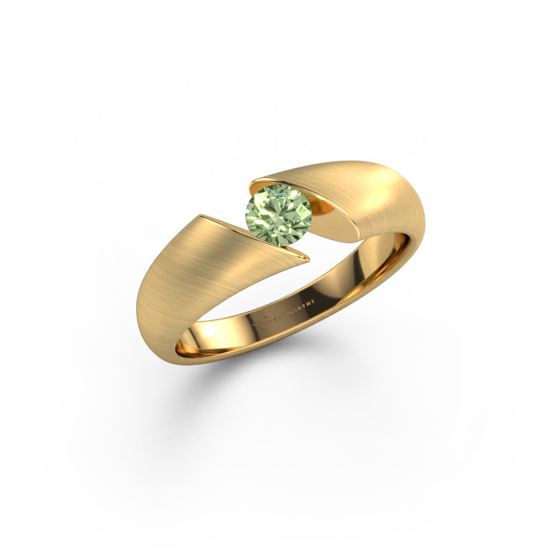 Image of Ring Hojalien 1 585 gold Green lab grown diamond 4.2 mm