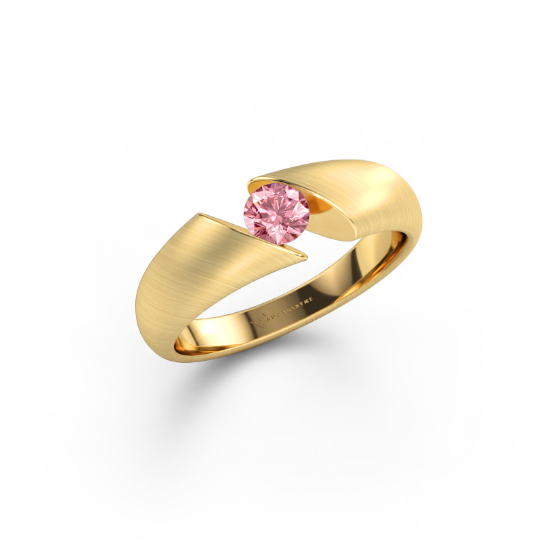 Immagine di Anello Hojalien 1 585 oro Diamante lab grown rosa 4.2 mm