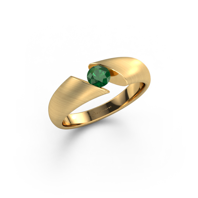 Image of Ring Hojalien 1 585 gold Emerald 4.2 mm