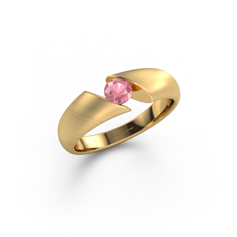 Image of Ring Hojalien 1 585 gold Tourmaline pink 4.2 mm
