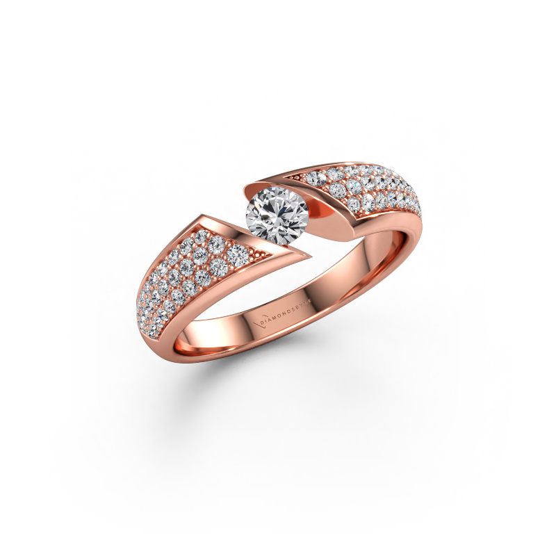 Immagine di Anello Hojalien 3 585 oro rosa Diamante a tua scelta 4 mm