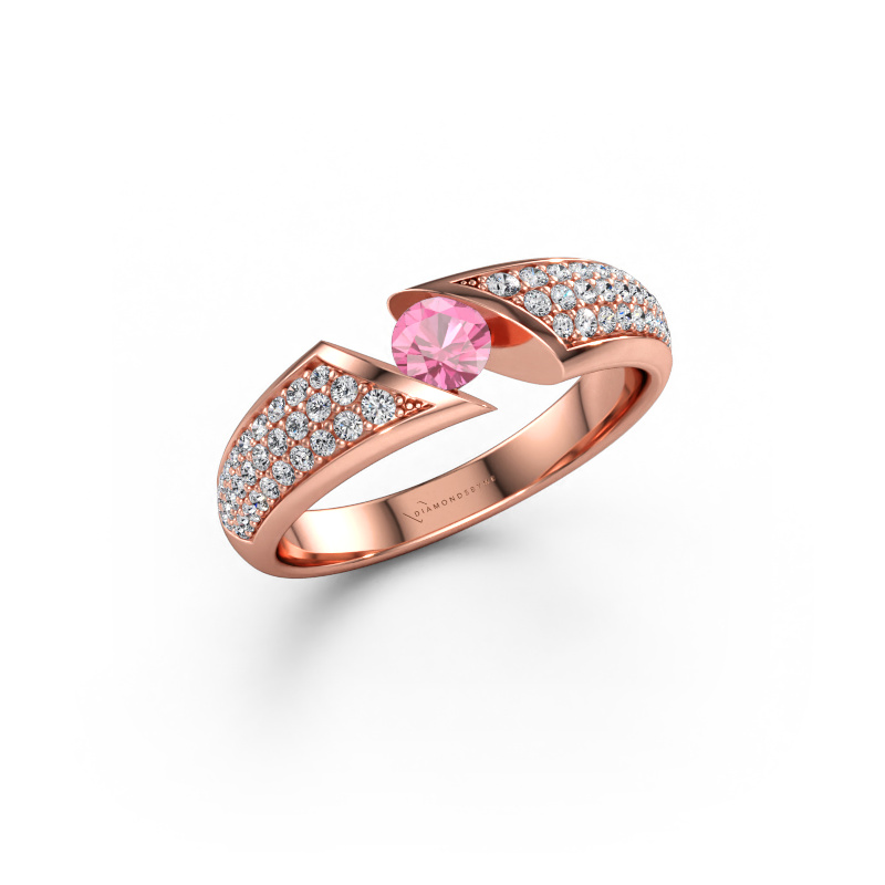 Bild av Ring Hojalien 3 585 roséguld Rosa safir 4 mm