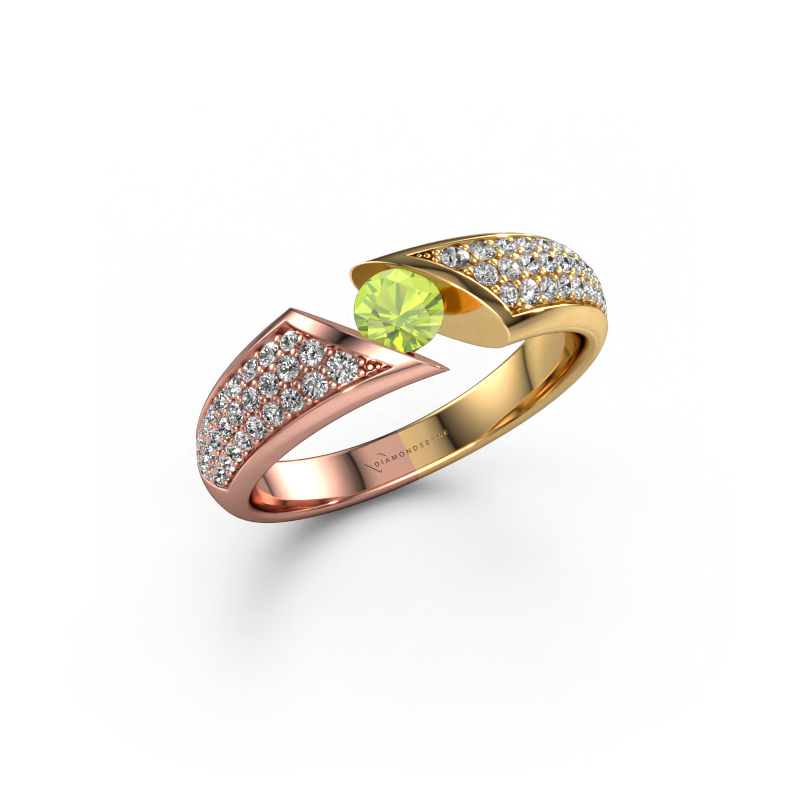 Image of Ring Hojalien 3 585 rose gold Peridot 4 mm