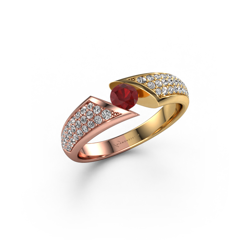 Image of Ring Hojalien 3 585 rose gold Ruby 4 mm