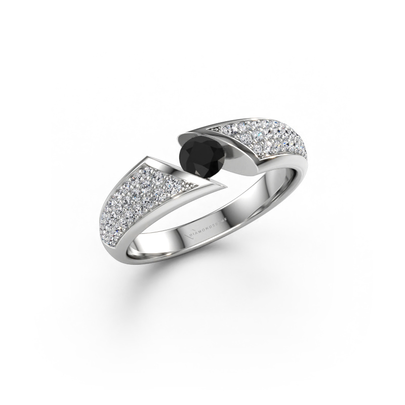 Immagine di Anello Hojalien 3 585 oro bianco Diamante nero 0.671 crt