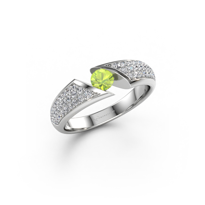 Bild von Ring Hojalien 3 585 Weißgold Peridot 4 mm