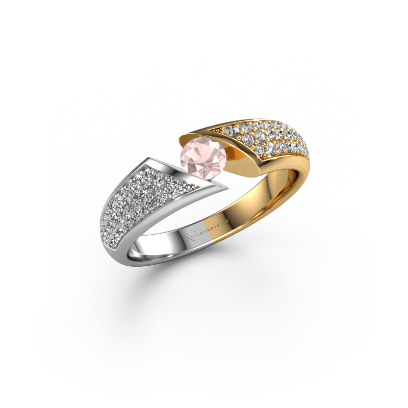 Bild von Ring Hojalien 3 585 Weißgold Morganit Champagner 4 mm