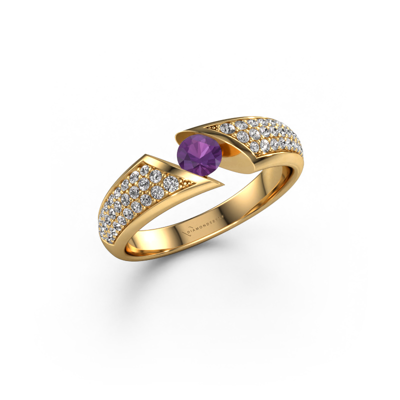 Image of Ring Hojalien 3 585 gold Amethyst 4 mm