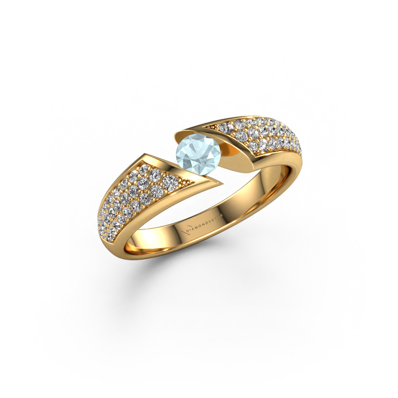 Bild von Ring Hojalien 3 585 Gold Aquamarin 4 mm
