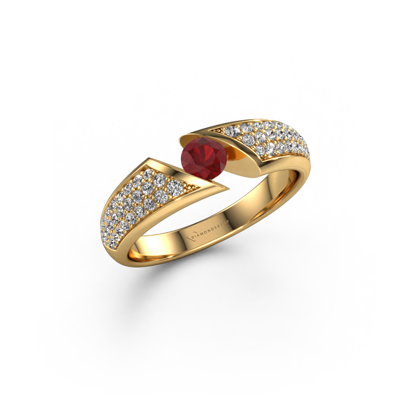 Image of Ring Hojalien 3 585 gold Ruby 4 mm