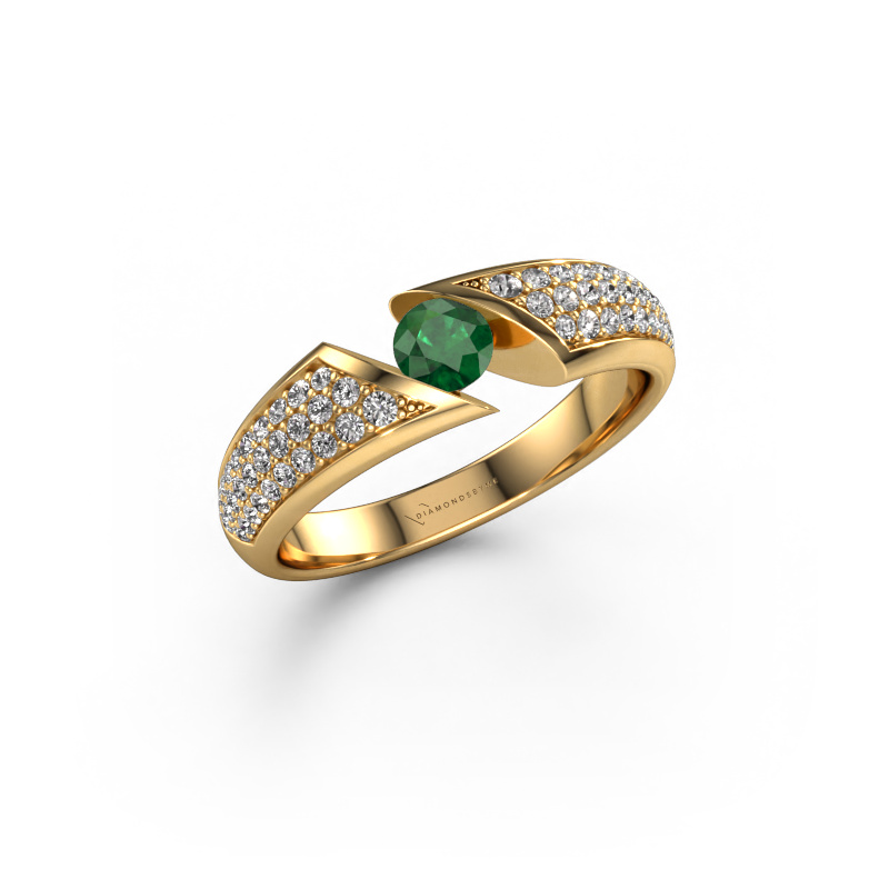 Image of Ring Hojalien 3 585 gold Emerald 4 mm