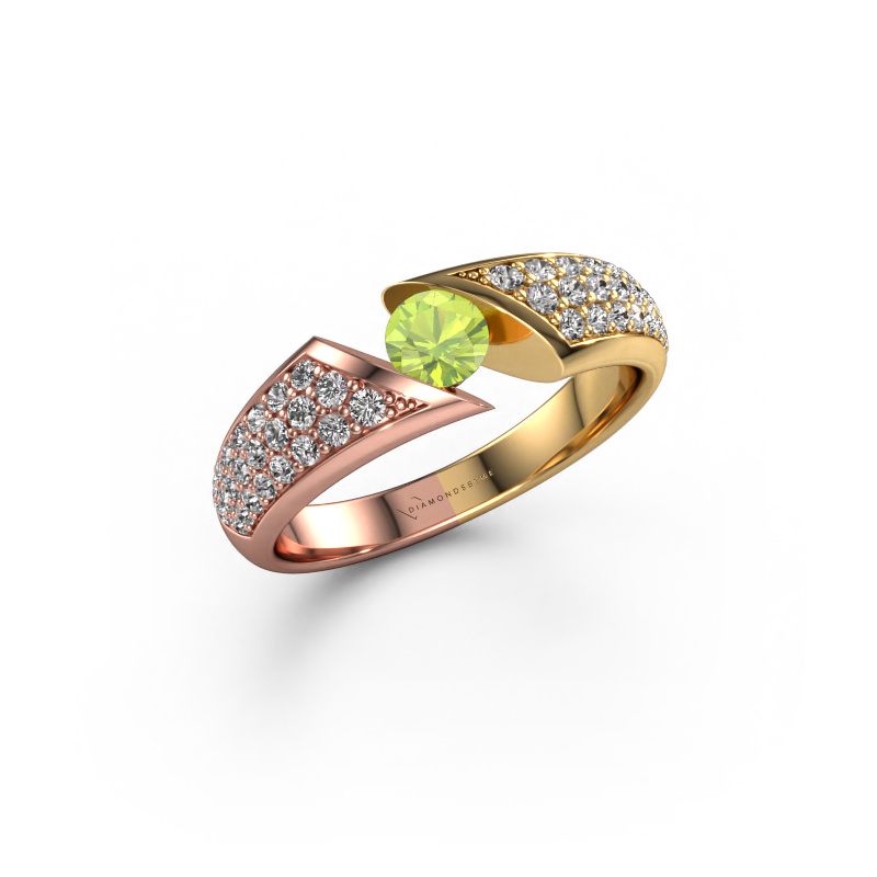 Bild von Verlobungsring Hojalien 3 585 Roségold Peridot 4.2 mm