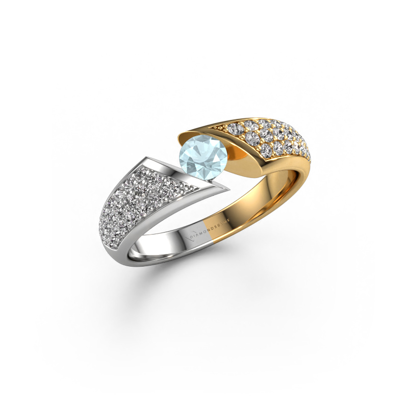 Bild von Verlobungsring Hojalien 3 585 Weißgold Aquamarin 4.2 mm