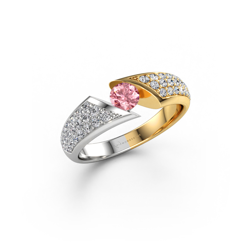 Bild av Förlovningsring Hojalien 3 585 vitt guld Rosa labbodlad diamant 4.2 mm