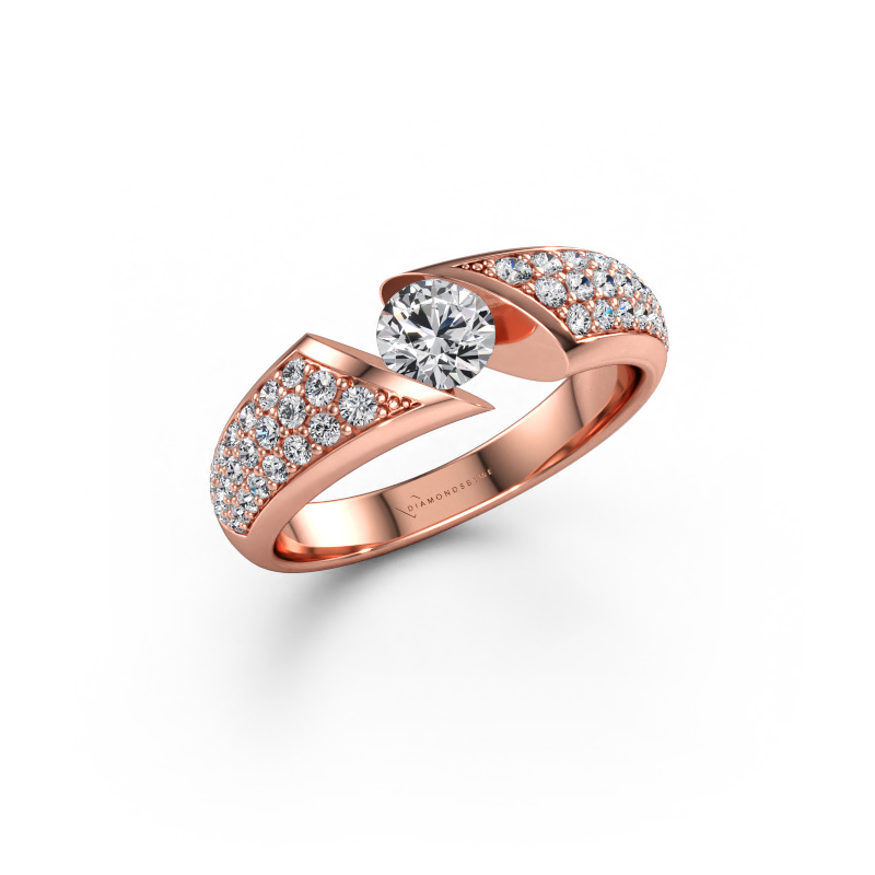 Immagine di Anello di fidanzamento Hojalien 3 585 oro rosa Diamante 0.848 crt
