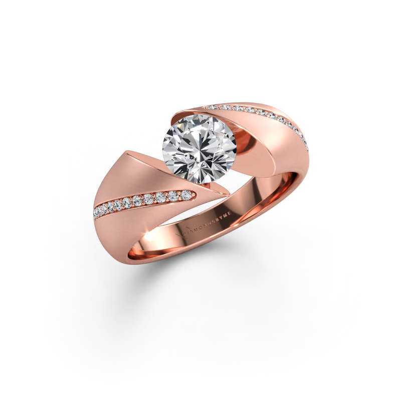 Immagine di Anello di fidanzamento Hojalien 2 585 oro rosa Diamante lab grown 1.12 crt