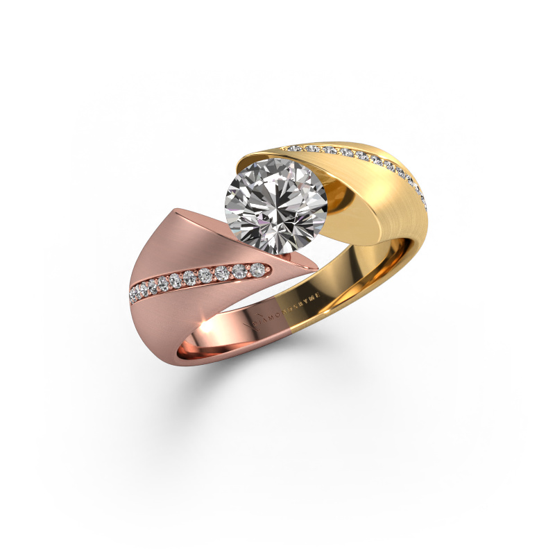 Image of Engagement ring Hojalien 2 585 rose gold Diamond 1.12 crt