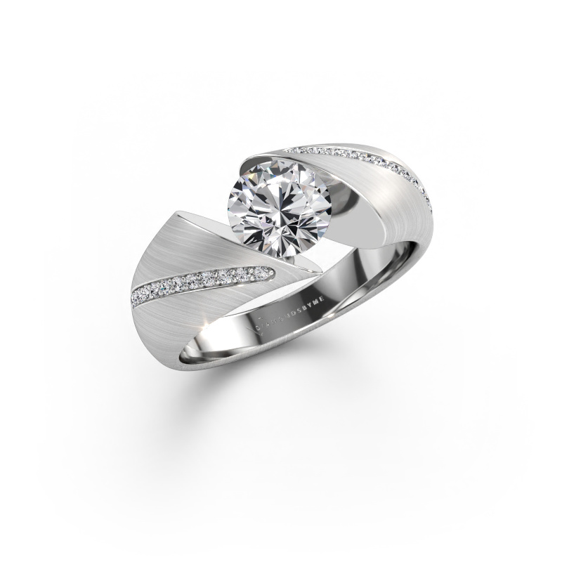 Immagine di Anello Hojalien 2 585 oro bianco Diamante lab grown 1.12 crt