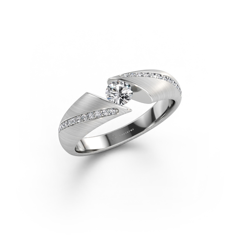 Immagine di Anello Hojalien 2 585 oro bianco Diamante 0.37 crt