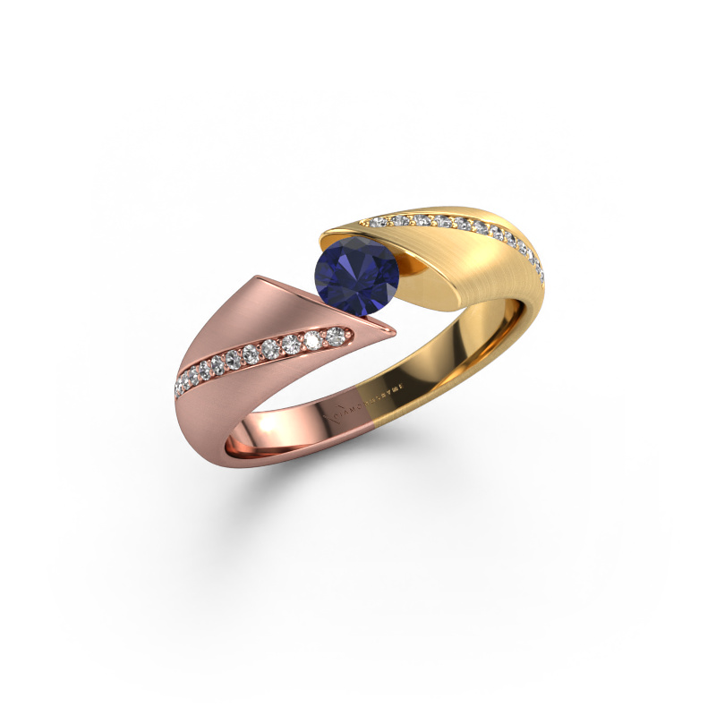 Bild von Ring Hojalien 2 585 Roségold Saphir 4.2 mm
