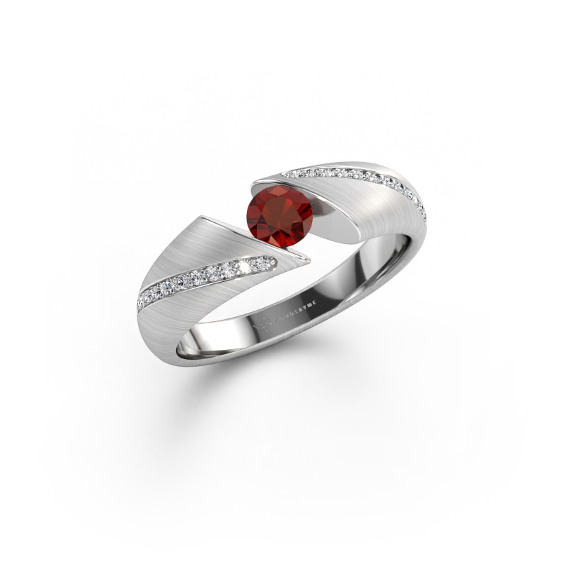 Bild von Ring Hojalien 2 585 Weißgold Granat 4.2 mm