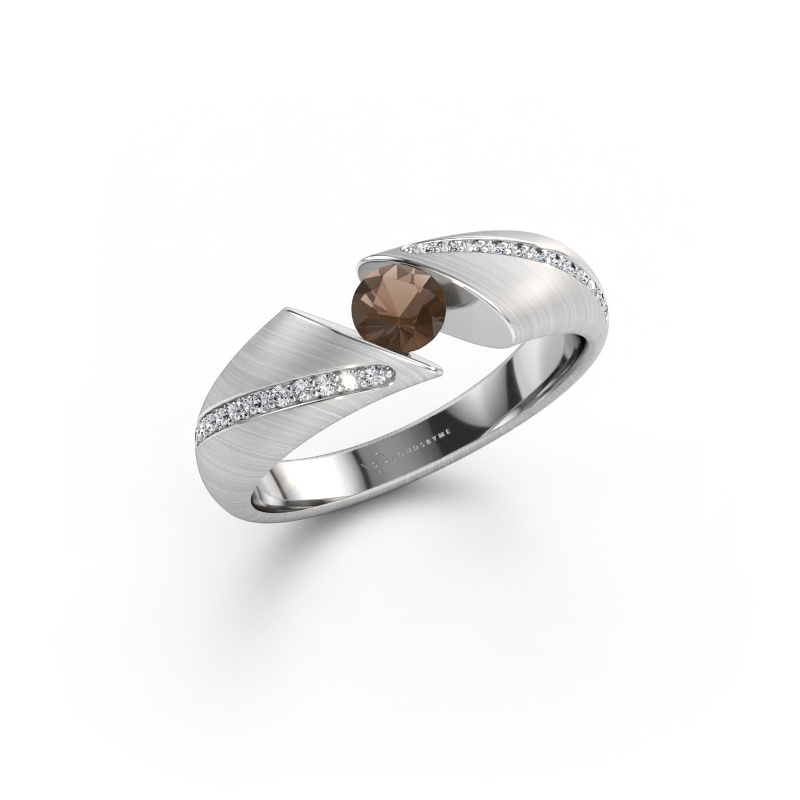 Bild av Förlovningsring Hojalien 2 585 vitt guld Rökkvarts 4.2 mm
