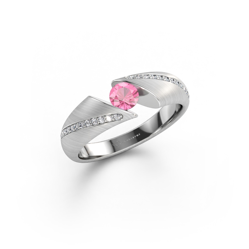Bild av Ring Hojalien 2 585 vitt guld Rosa safir 4.2 mm