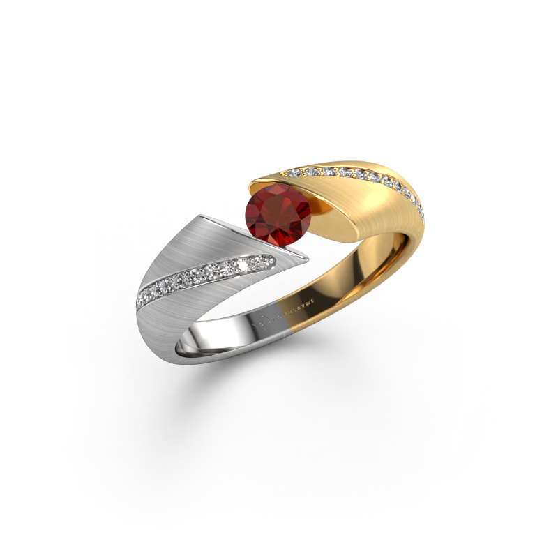 Bild von Verlobungsring Hojalien 2 585 Weißgold Granat 4.2 mm
