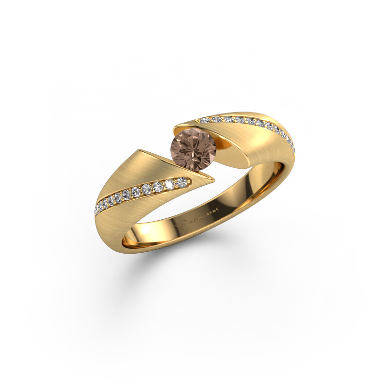 Bild von Verlobungsring Hojalien 2 585 Gold Braun Diamant 0.42 crt