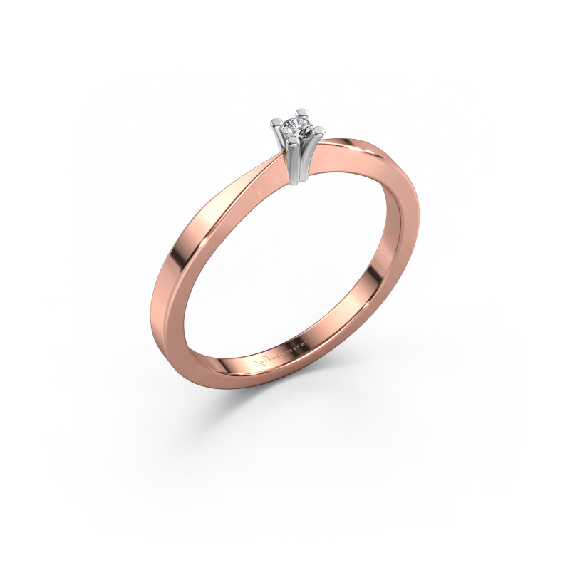 Image of Engagement ring Ichelle 1 585 rose gold Diamond 0.03 crt
