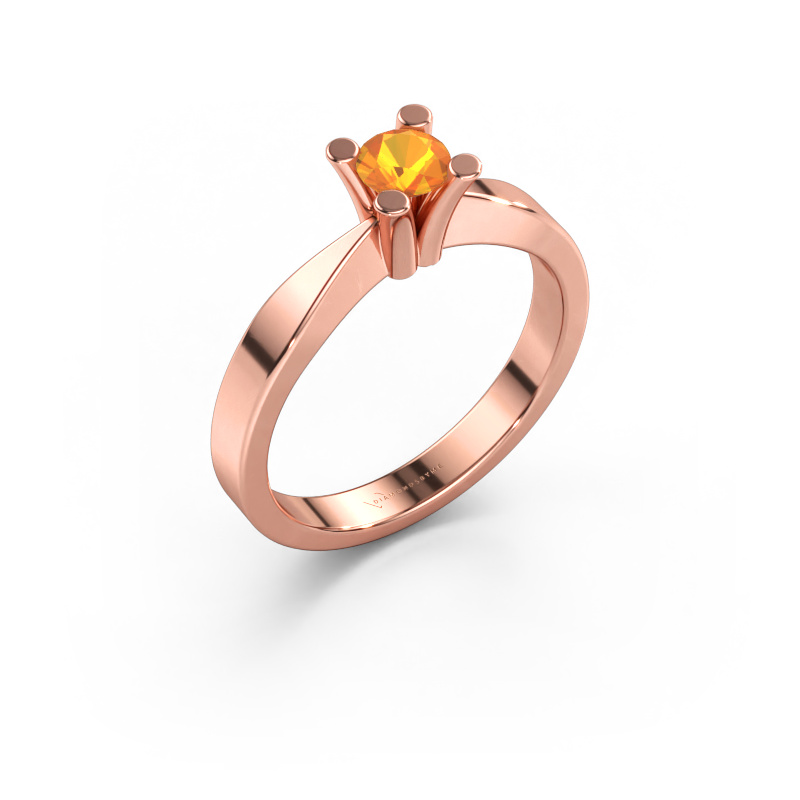 Immagine di Anello di fidanzamento Ichelle 1 585 oro rosa Citrino 4.2 mm