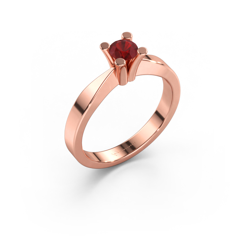 Immagine di Anello di fidanzamento Ichelle 1 585 oro rosa Rubino 4.2 mm