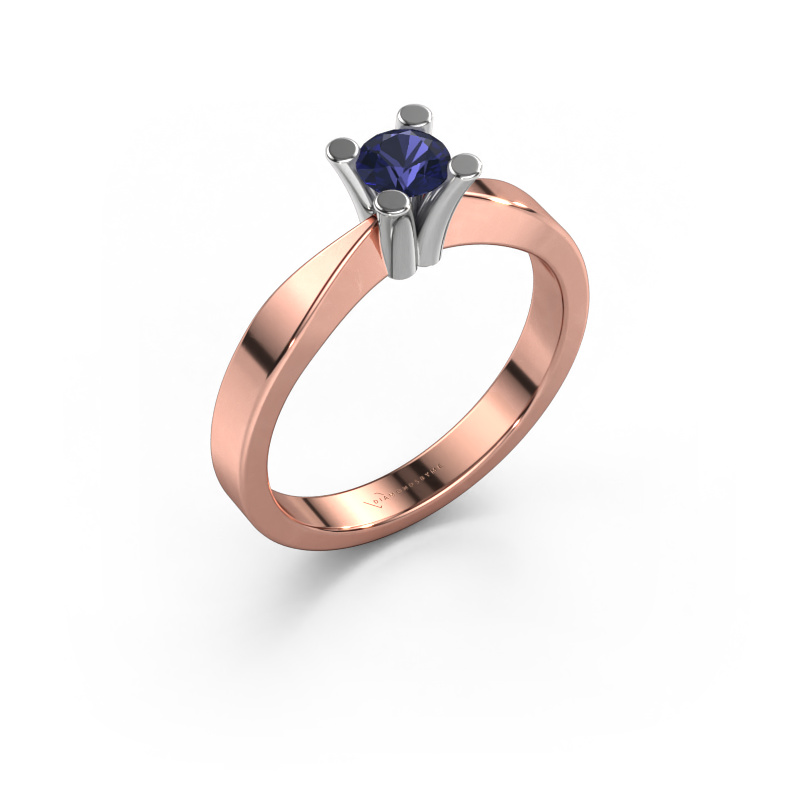 Image of Engagement ring Ichelle 1 585 rose gold Sapphire 4.2 mm
