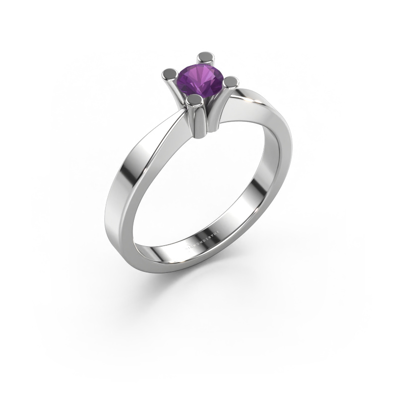 Image of Engagement ring Ichelle 1 585 white gold Amethyst 4.2 mm