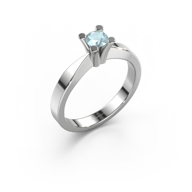 Image of Engagement ring Ichelle 1 950 platinum Aquamarine 4.2 mm