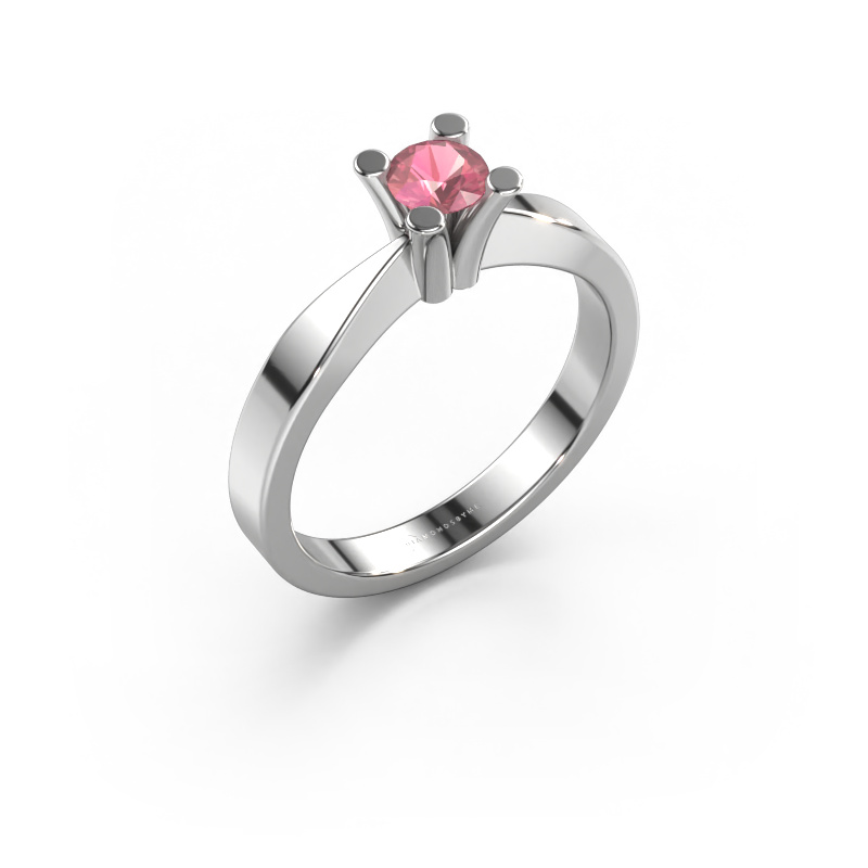 Image of Engagement ring Ichelle 1 950 platinum Tourmaline pink 4.2 mm