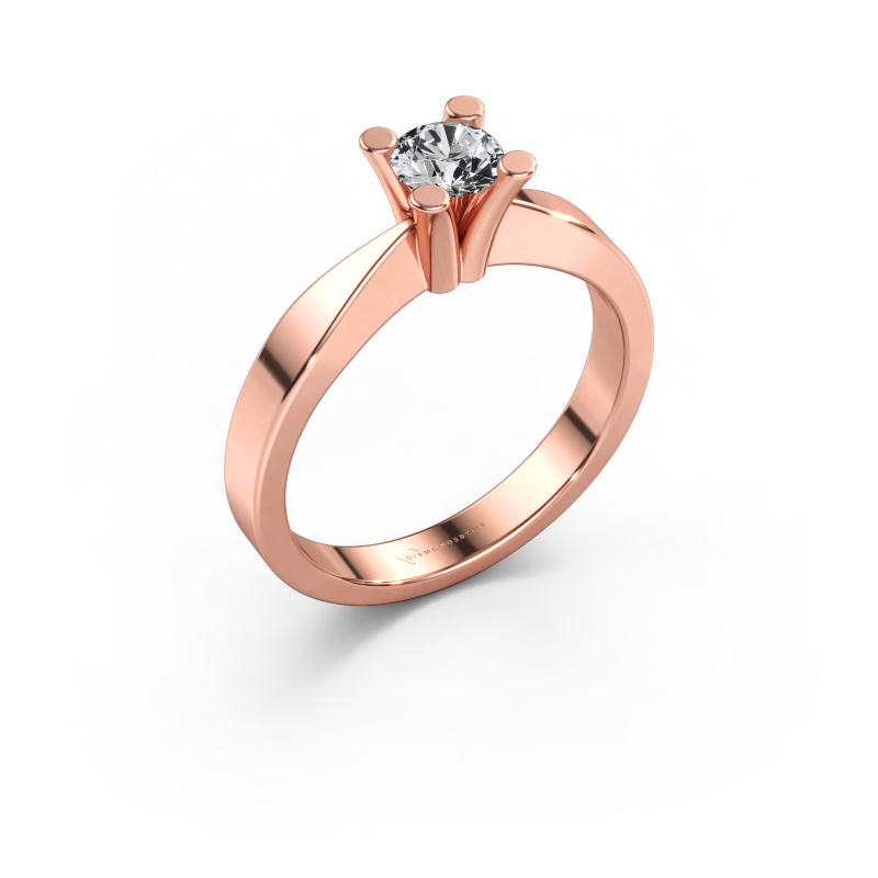 Immagine di Anello di fidanzamento Ichelle 1 585 oro rosa Diamante 0.40 crt