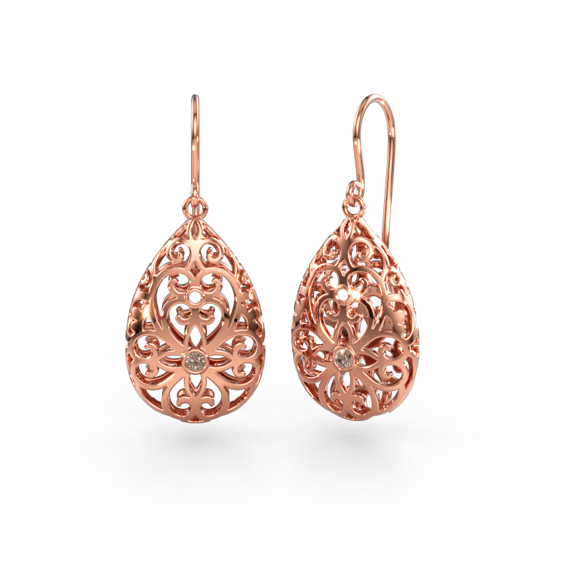 Bild von Ohrhänger Idalia 2 585 Roségold Braun Diamant 0.09 crt