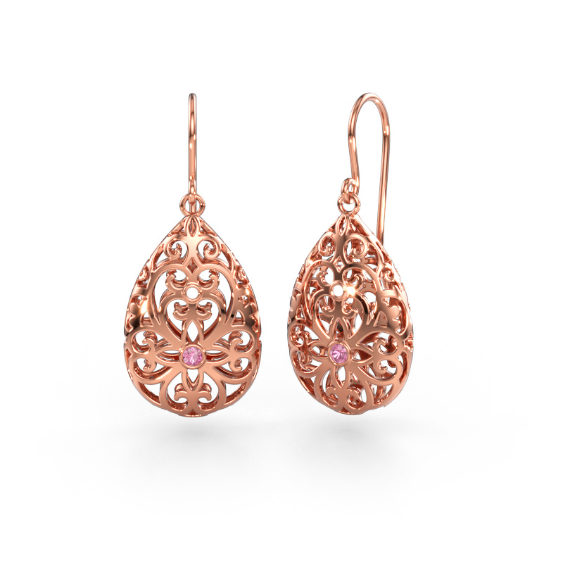 Bild von Ohrhänger Idalia 2 585 Roségold Pink Saphir 2 mm