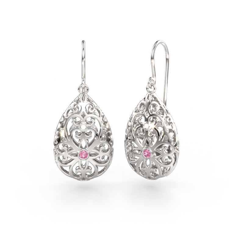 Bild von Ohrhänger Idalia 2 585 Weißgold Pink Saphir 2 mm