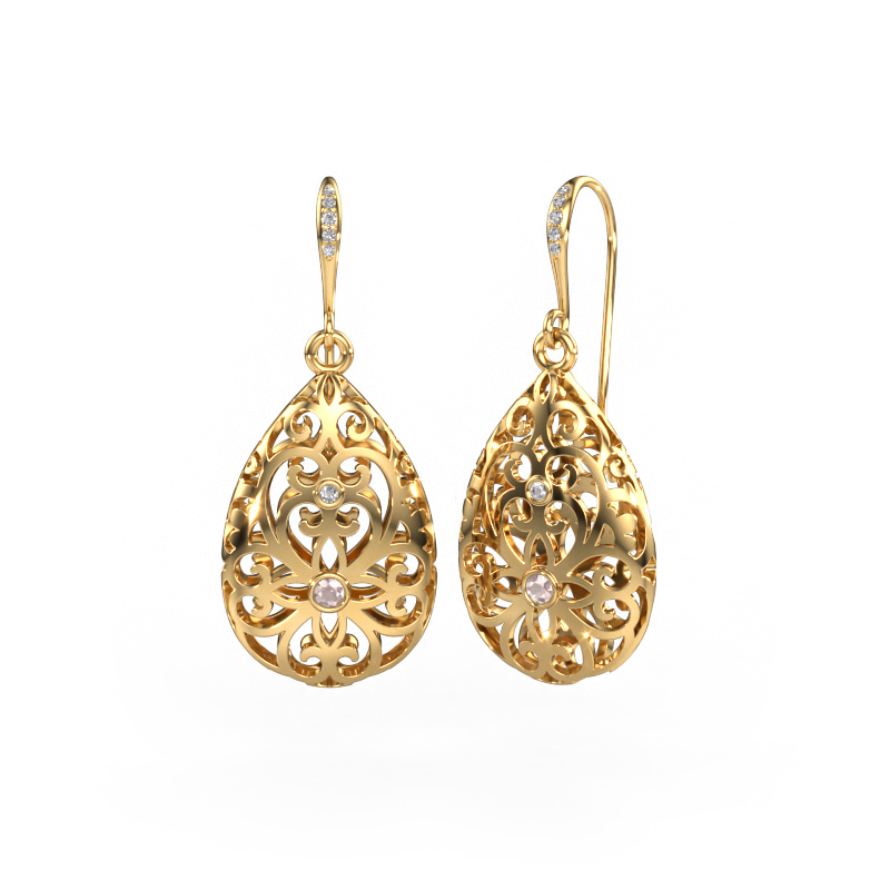 Image de Pendants d'oreilles Idalia 2 585 or jaune Champagne morganite 2 mm