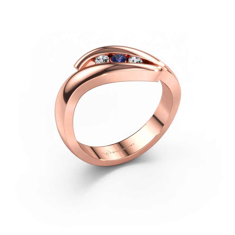 Immagine di Anello Ilene 585 oro rosa Zaffiro 2.4 mm