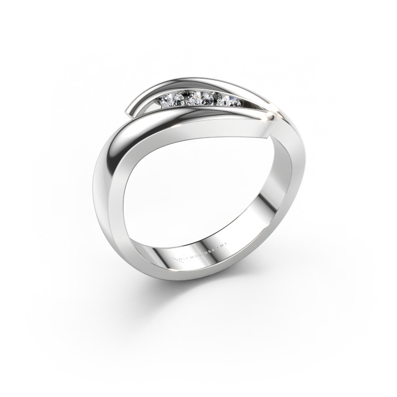 Immagine di Anello Ilene 585 oro bianco Diamante lab grown 0.145 crt