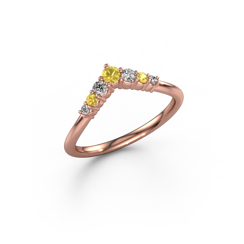 Image of Stacking ring Imani A 585 rose gold Yellow sapphire 2.8 mm