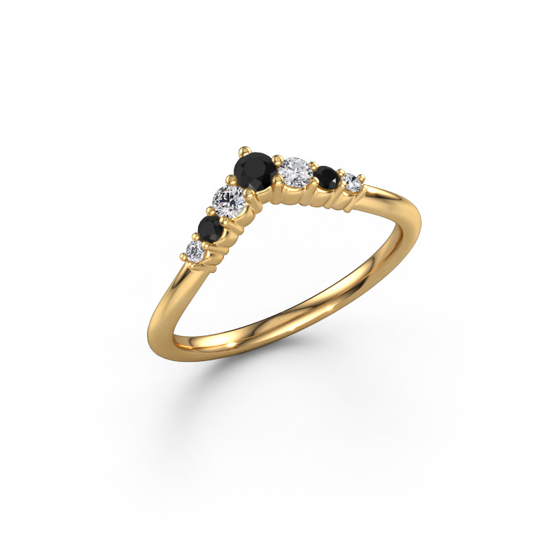 Image of Stacking ring Imani A 585 gold Black diamond 0.298 crt