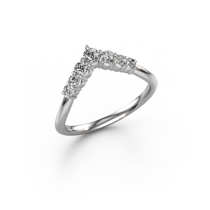 Image of Stackable ring Imani B 585 white gold Lab-grown diamond 0.325 crt