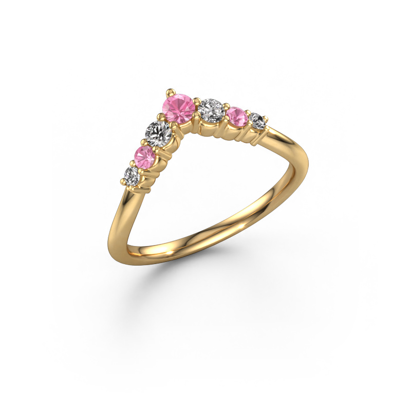 Image of Stackable ring Imani B 585 gold Pink sapphire 2.9 mm